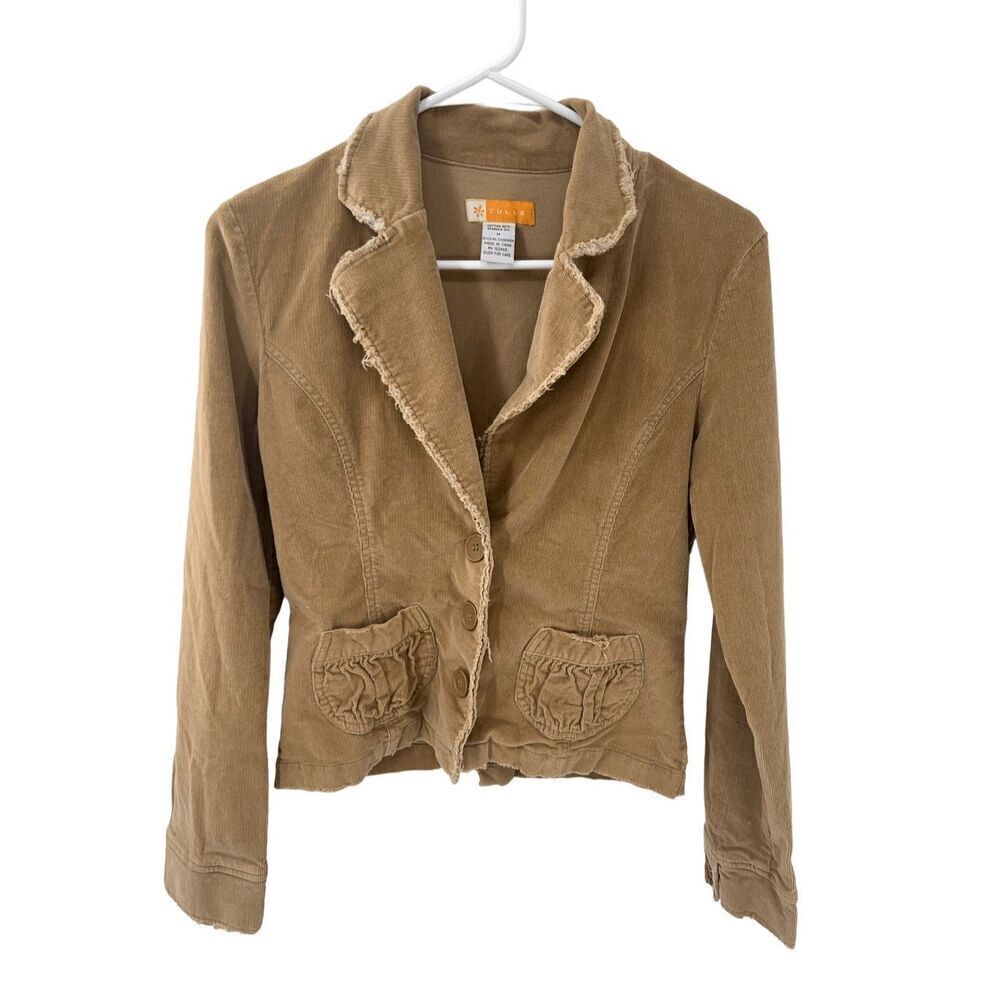 Tulle anthropology cotton blend blazer